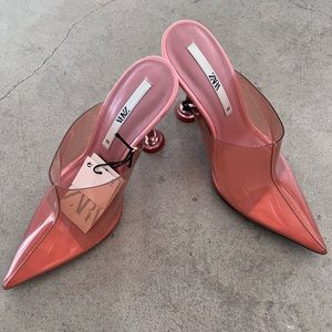 ZARA Vinyl Heels Size 39